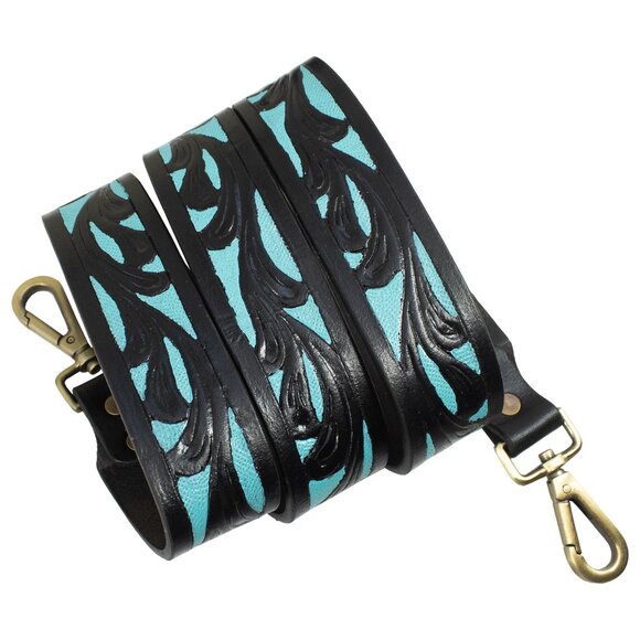 Western Fringe Purse, Tooled Cowhide Tote Bag with Detachable Crossbody Strap - Picture 10 of 11